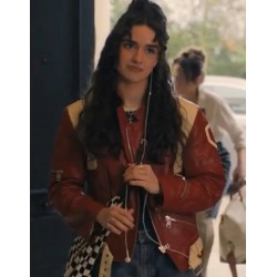 Asha Banks My Fault London 2025 Red Leather Jacket